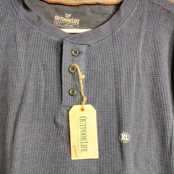 Outdoor Life Men's Blue Thermal Shirt - Picture 6 of 7